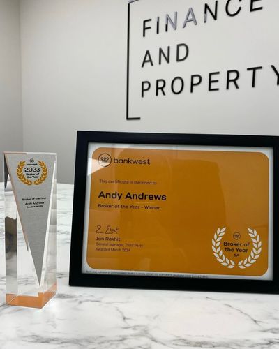 A promotional image with a photo of Andy Andrews, promoting placement in the Top 250 Brokers award